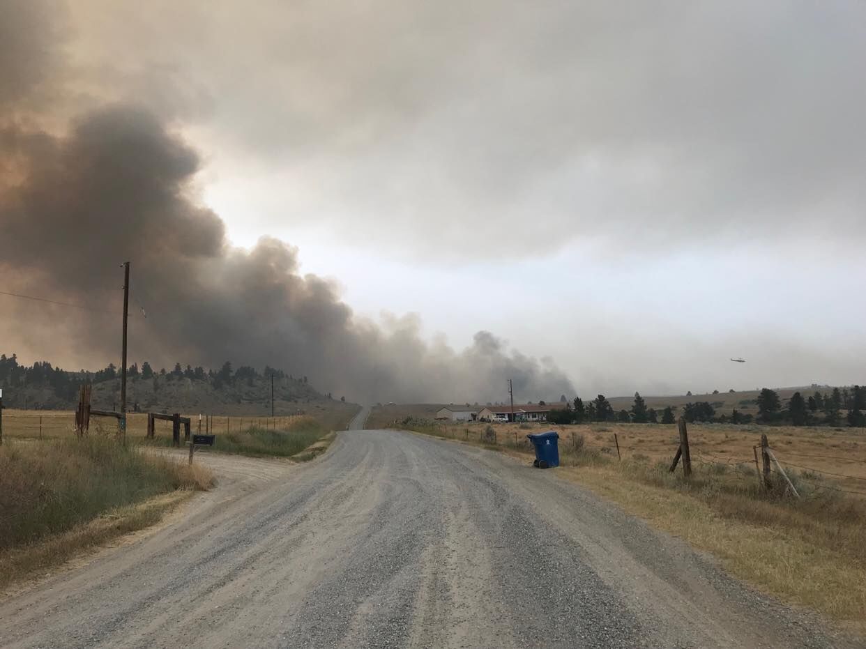 fire burning northeast of Joliet